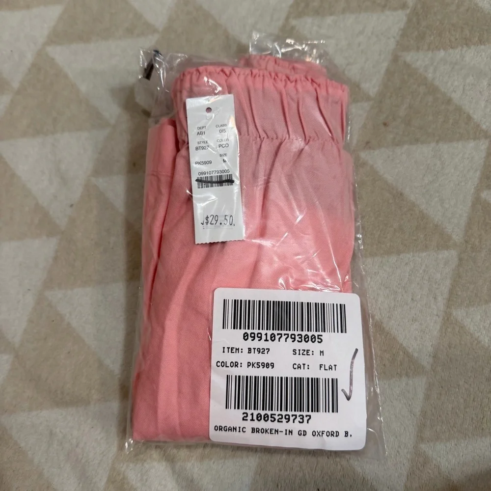 J crew pale coral Boxer short in garment-dyed Broken-in organic cotton oxford